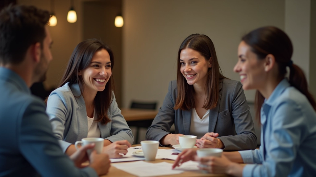 Diverse groep werknemers in ontspannen teambuilding activiteit in gezellige werkomgeving