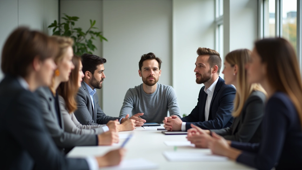 Diverse team in een trainingsruimte met laptops en notitieblokken