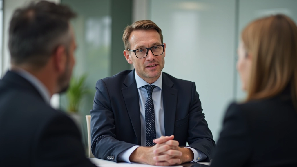 Manager in gesprek met teamleden uit verschillende culturele achtergronden in moderne kantooromgeving