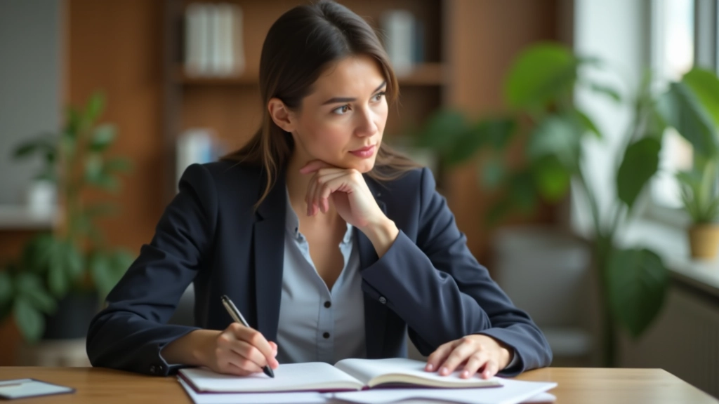 Persoon voert voorzichtig gesprek met aantekeningen op tafel